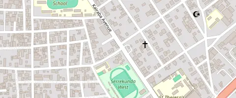 Map: Celina's Restaurant, Latrikunda Yiringanya. Opens Google Maps.